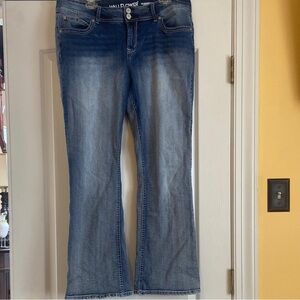 Wallflower Blue Flare Wide Leg Jeans